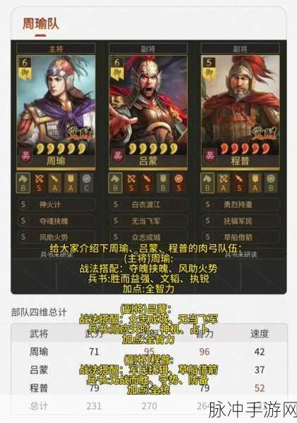 三国志战略版新纪元，SP周瑜VS程普，智勇之战领跑者深度剖析
