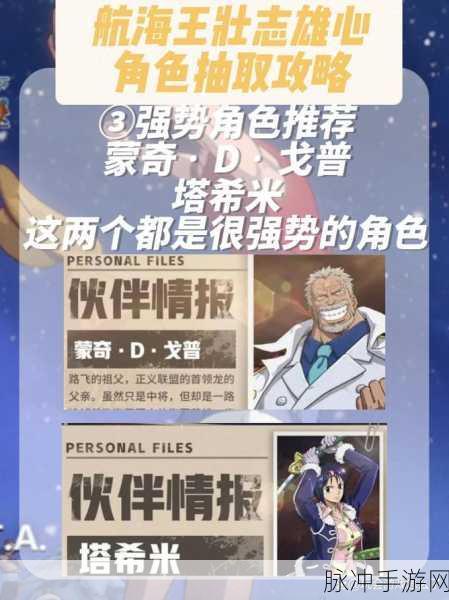 航海王壮志雄心新手角色选择，深度剖析与优选指南