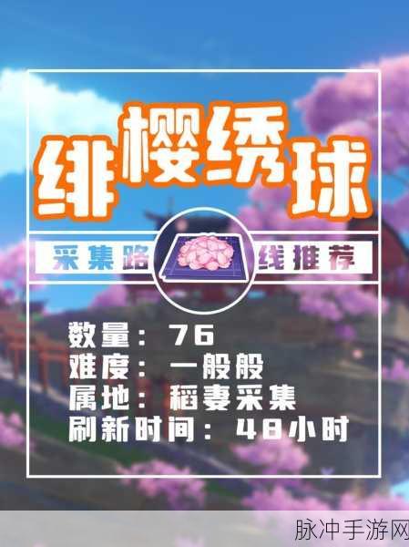 原神绫华绯樱绣球采集秘籍,轻松游走,满载而归!