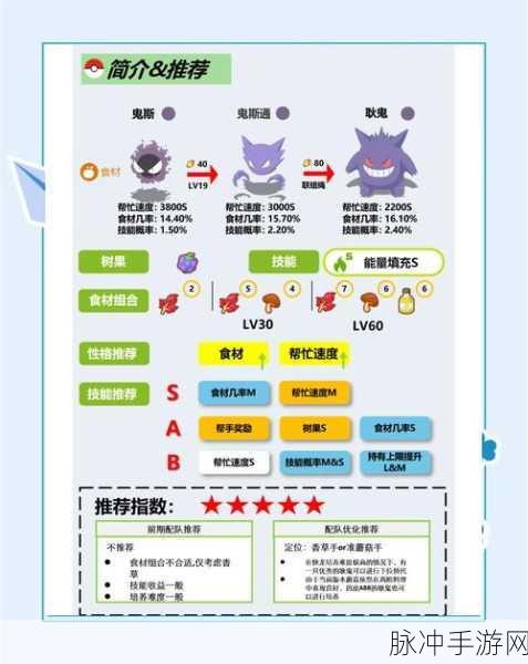 揭秘宝可梦大探险，耿鬼食谱全攻略