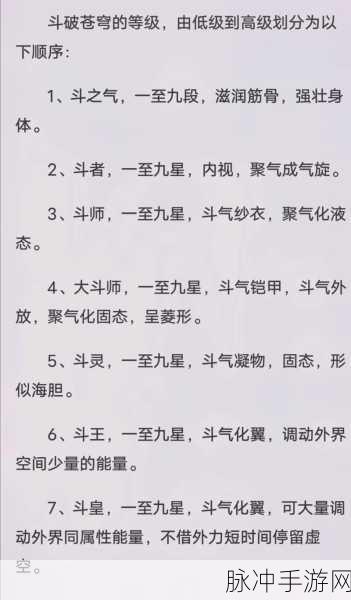 斗破苍穹斗帝境界深度解析,等级划分揭秘