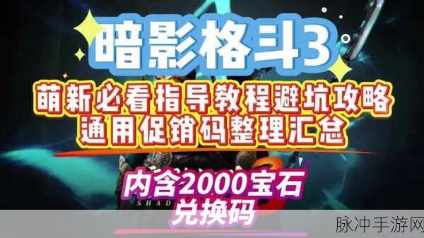 暗影格斗3,战力飙升秘籍大公开