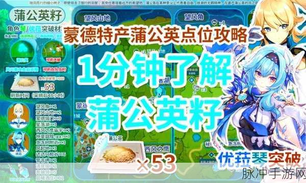 蒲公英之谜,原神中的寻觅之旅全攻略