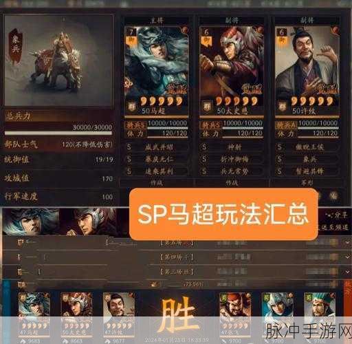 三国志战略版豪华SP马超阵容及顶级战法全揭秘