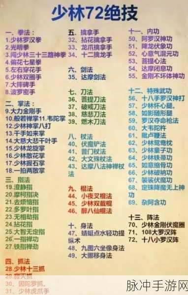 烟雨江湖少林童子功修炼秘籍大公开