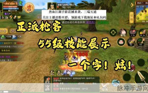 热血江湖手游枪豪技能加点全攻略