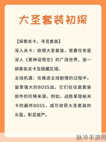 黑神话悟空大圣套装,全面解析与获取秘籍