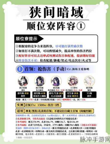 阴阳师副本组队与进阶策略全解析