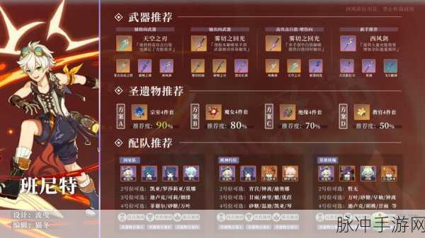 原神班尼特90级基础攻击力揭秘，火系辅助的极致增伤