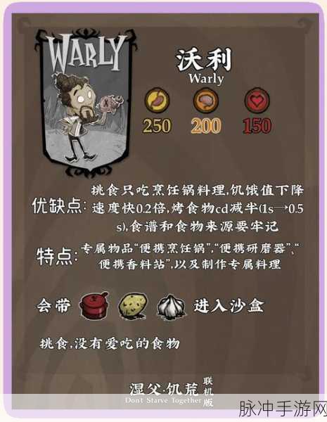饥荒冒险模式,大厨沃利的生存烹饪之旅