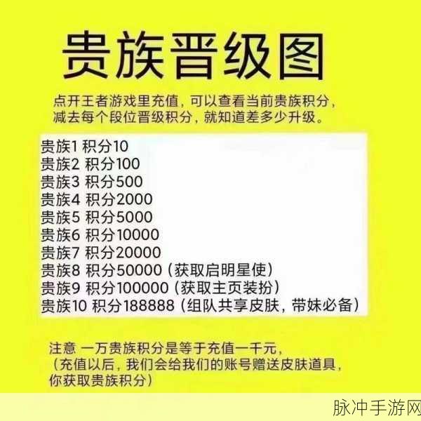 王者荣耀贵族等级全攻略，轻松查看与升级秘籍