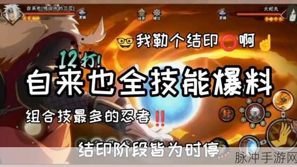 火影忍者手游,木叶三忍自来也连招秘籍大公开