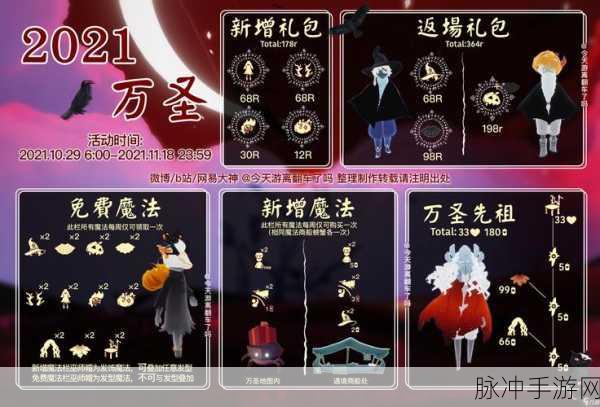 万圣惊魂夜，光遇神秘礼包点亮奇幻之旅！