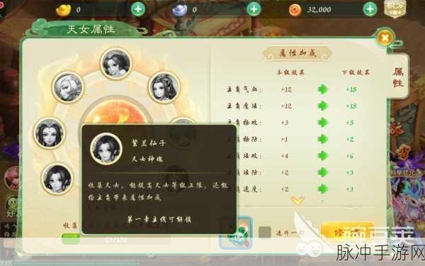 西游女儿国深度攻略,伙伴战力提升与人物属性全解析