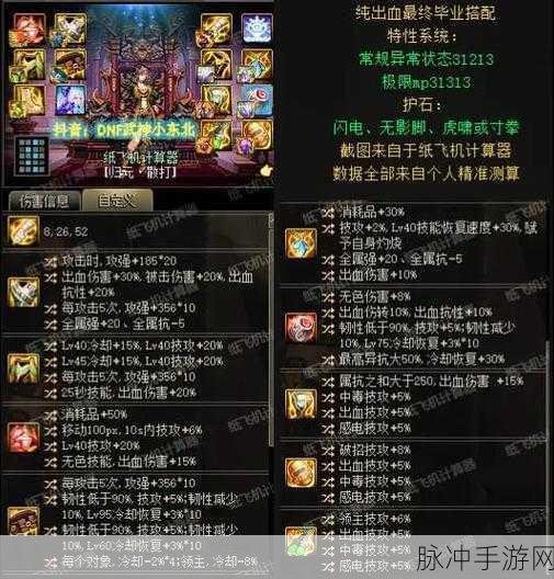 DNF玩家攻略,武神职业顶级左槽装备选择秘籍