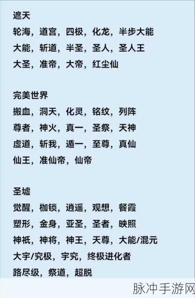 斗破苍穹手游等级划分全解析