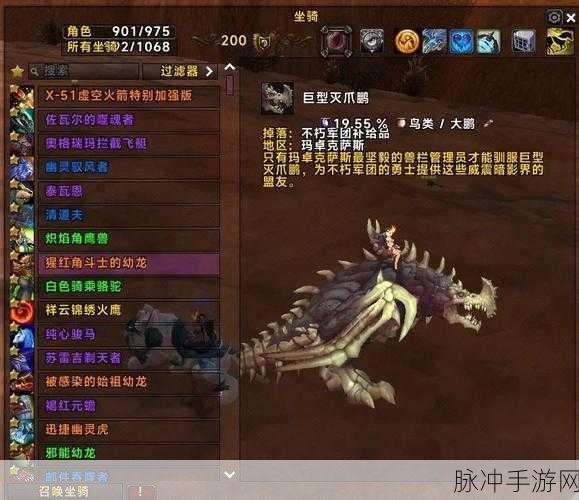 魔兽世界稀有坐骑探索,刷怪掉落与声望获取全攻略