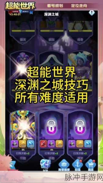 深渊挑战，地狱难度全攻略，超能世界深渊之城深度解析