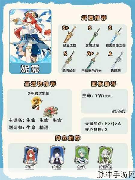 原神妮露核爆队玩法深度剖析，绽放极致伤害的奥秘