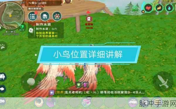 云斑鹦鸟踪迹揭秘，创造与魔法全地图刷新位置攻略