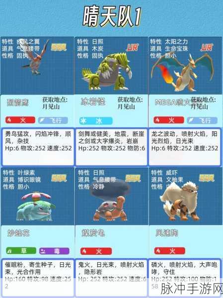 宝可梦大探险，推图必备阵容搭配全攻略
