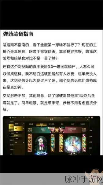 弹药专家震撼登场!黎明之海弹药学家深度剖析与竞技宝典