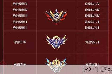 飞车荣耀之路，QQ飞车手游排位赛段位等级全揭秘