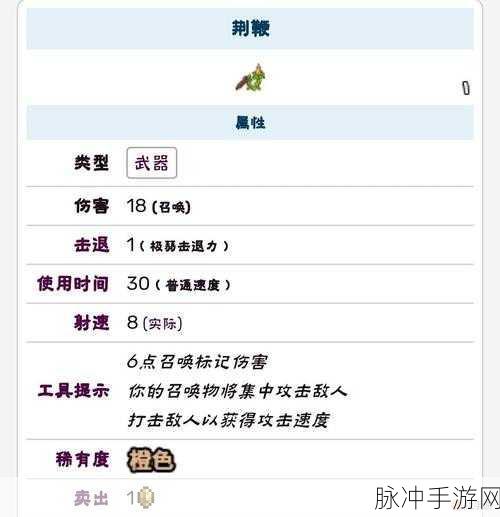 泰拉瑞亚脓血镖发射秘籍，解锁远程攻击新境界