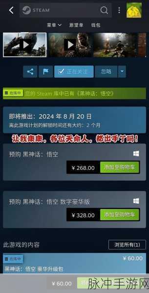 黑神话,悟空售卖数量再创国产游戏新高