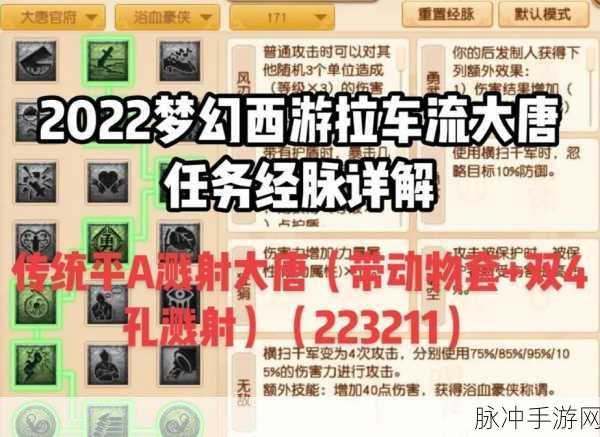 梦幻西游手游大唐奇经经脉深度剖析
