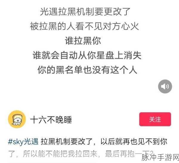 光遇拉黑机制揭秘,对方能否看到你的在线状态?