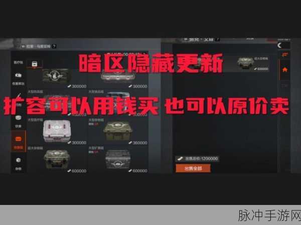暗区突围仓库扩容全攻略,轻松提升存储上限