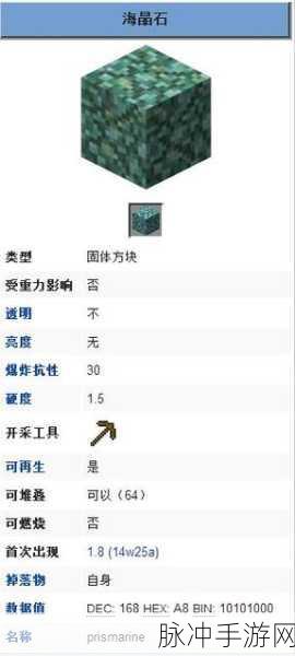 我的世界中海晶石的奇妙之旅，获取与合成全攻略