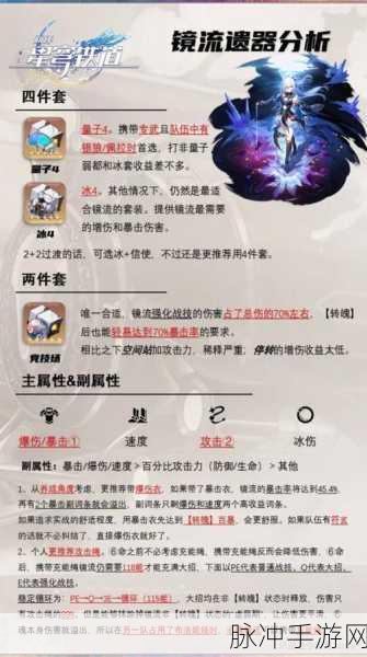 星穹铁道镜流遗器搭配秘籍，战力飙升，星穹战场任你驰骋！